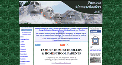 Desktop Screenshot of famoushomeschoolers.net