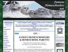Tablet Screenshot of famoushomeschoolers.net